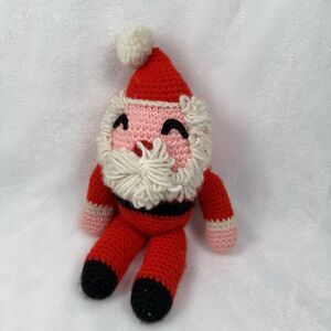 VTG 13" Arigurumi Style Crotchet Handmade Santa Claus Doll